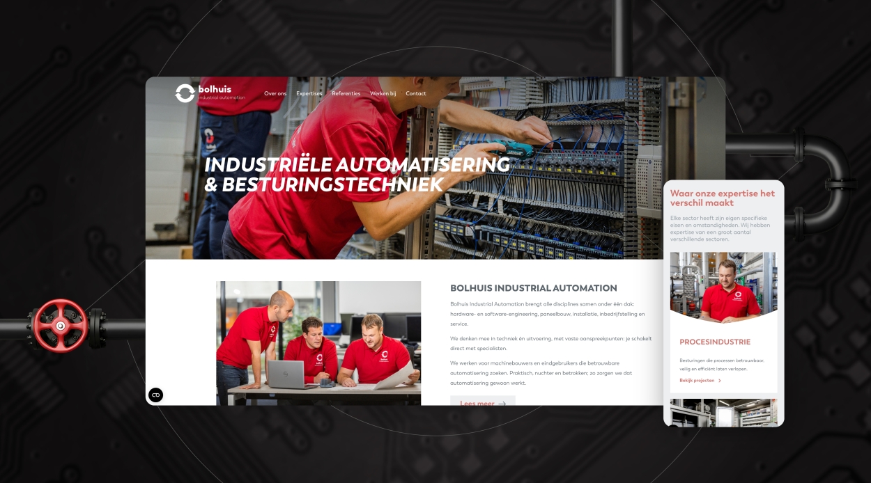 Websiteproject Bolhuis Industrial Automation